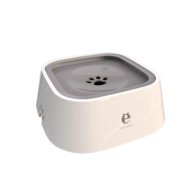 Non-Spill Floating Water Bowl for Dogs and Cats - Plastic Anti-Overflow Dispenser