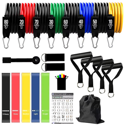 Ultimate Workout Bar & Resistance Bands Set for Fitness: Transform Your Home into a Gym with Pilates, Yoga, and Strength Training!