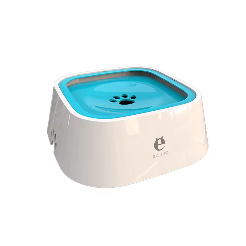 Non-Spill Floating Water Bowl for Dogs and Cats - Plastic Anti-Overflow Dispenser