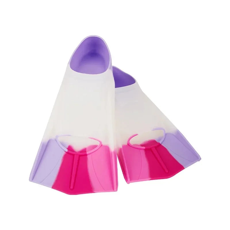 Silicone Short Swimming Fins for Men, Women, and Children - Lightweight Diving Training Footplate