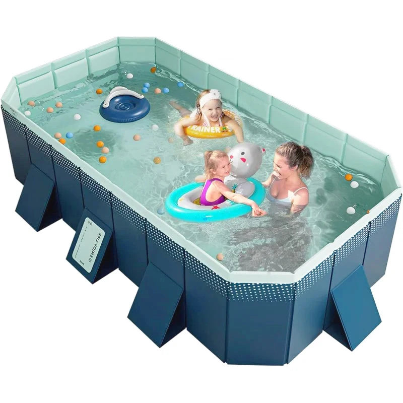 Bañera Plegable 253 cm – Spa Portátil para Adultos y Bebés | Azul