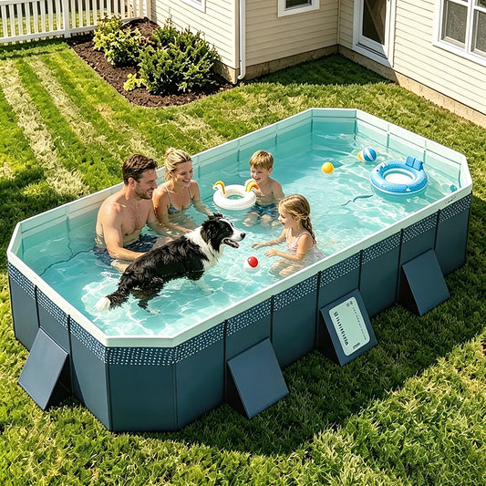 Bañera Plegable 253 cm – Spa Portátil para Adultos y Bebés | Azul