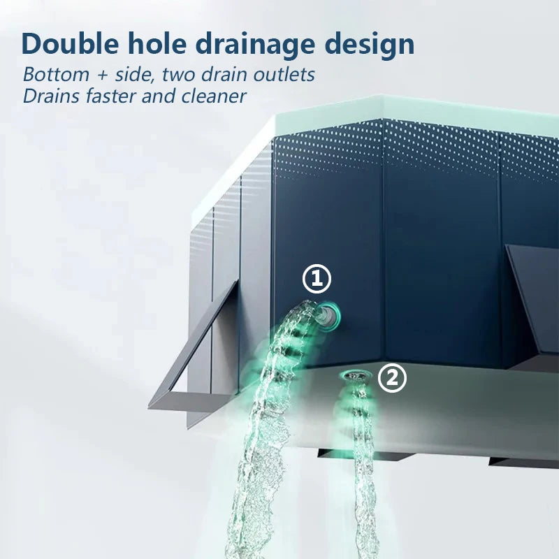 Bañera Plegable 253 cm – Spa Portátil para Adultos y Bebés | Azul