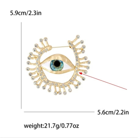 Broche Ojo del Diablo – Esmalte Vintage Estilo Palace | Pendientes y Anillos Unisex