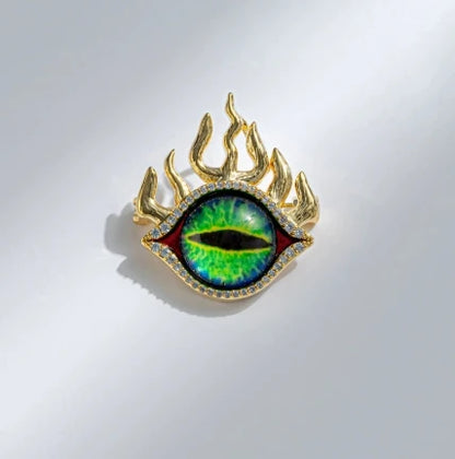 Broche Ojo del Diablo – Esmalte Vintage Estilo Palace | Pendientes y Anillos Unisex