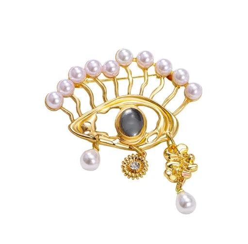 Broche Ojo del Diablo – Esmalte Vintage Estilo Palace | Pendientes y Anillos Unisex