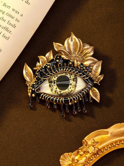 Broche Ojo del Diablo – Esmalte Vintage Estilo Palace | Pendientes y Anillos Unisex