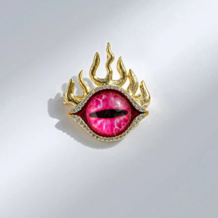 Broche Ojo del Diablo – Esmalte Vintage Estilo Palace | Pendientes y Anillos Unisex