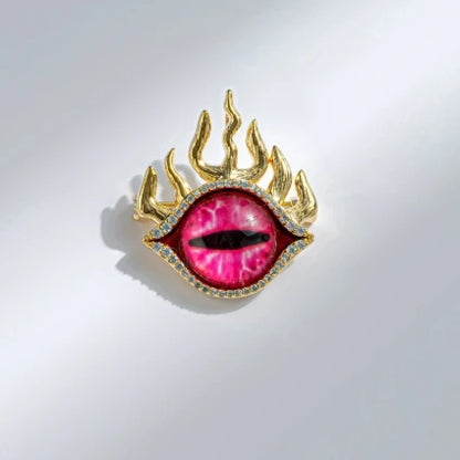 Broche Ojo del Diablo – Esmalte Vintage Estilo Palace | Pendientes y Anillos Unisex
