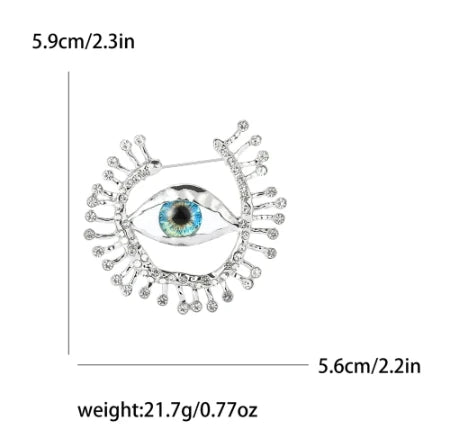 Broche Ojo del Diablo – Esmalte Vintage Estilo Palace | Pendientes y Anillos Unisex