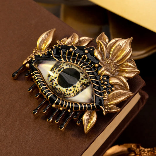 Broche Ojo del Diablo – Esmalte Vintage Estilo Palace | Pendientes y Anillos Unisex