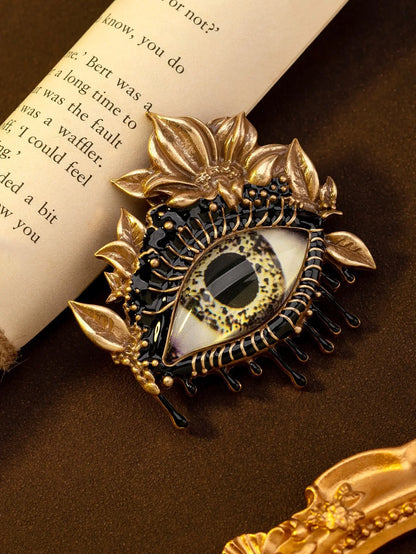 Broche Ojo del Diablo – Esmalte Vintage Estilo Palace | Pendientes y Anillos Unisex