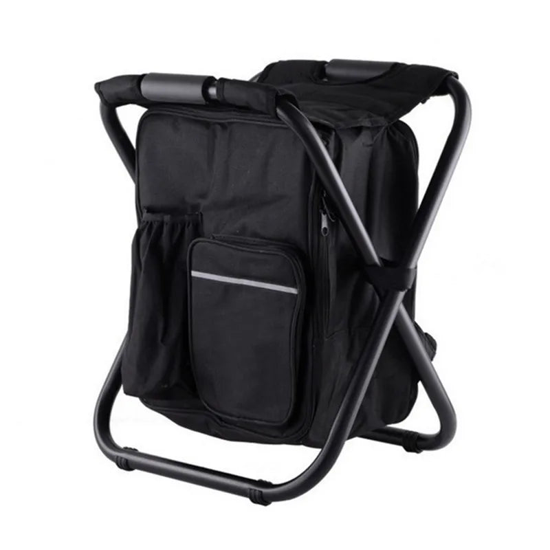 Smart Folding Camping Chair with Integrated Cooler Bag Set for Fishing