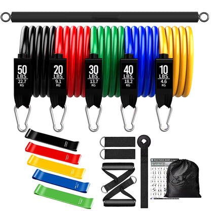 Ultimate Workout Bar & Resistance Bands Set for Fitness: Transform Your Home into a Gym with Pilates, Yoga, and Strength Training!