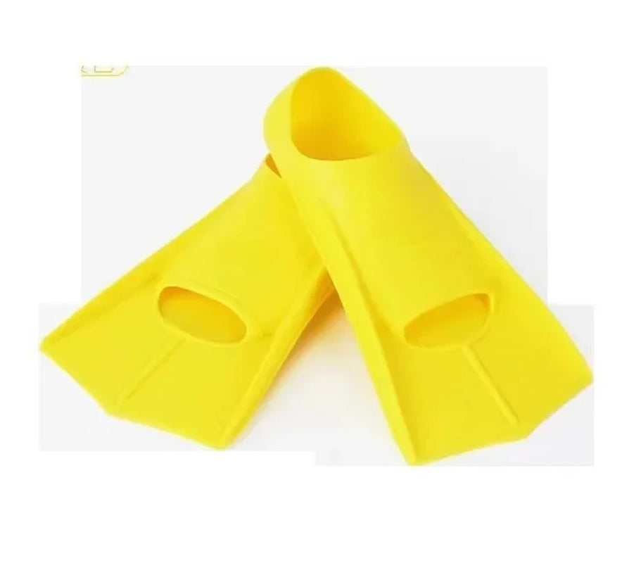 Silicone Short Swimming Fins for Men, Women, and Children - Lightweight Diving Training Footplate