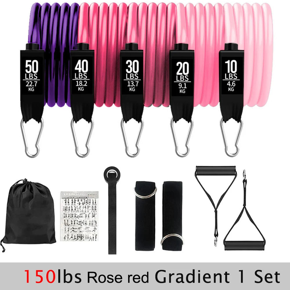 Resistance Bands Set Tension Pull Rope for Men Women Workout Exercise Bands for Fitness Home Gym Strength Training Equipment