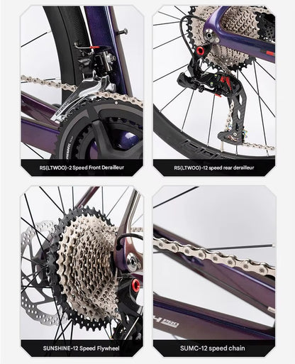 Unleash Your Ride with the Ultimate 24-Speed Disc Brake Road Bike - Perfect for Racing and Urban Adventures!