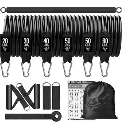 Ultimate Workout Bar & Resistance Bands Set for Fitness: Transform Your Home into a Gym with Pilates, Yoga, and Strength Training!